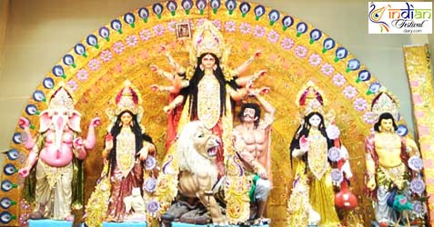 belgachia yuba sammilani durga puja